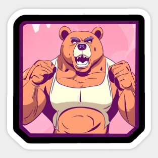 Bear bodybuilder Sticker
